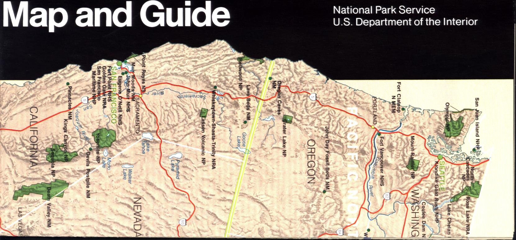 NATIONAL PARK SYSTEM MAP AND GUIDE.